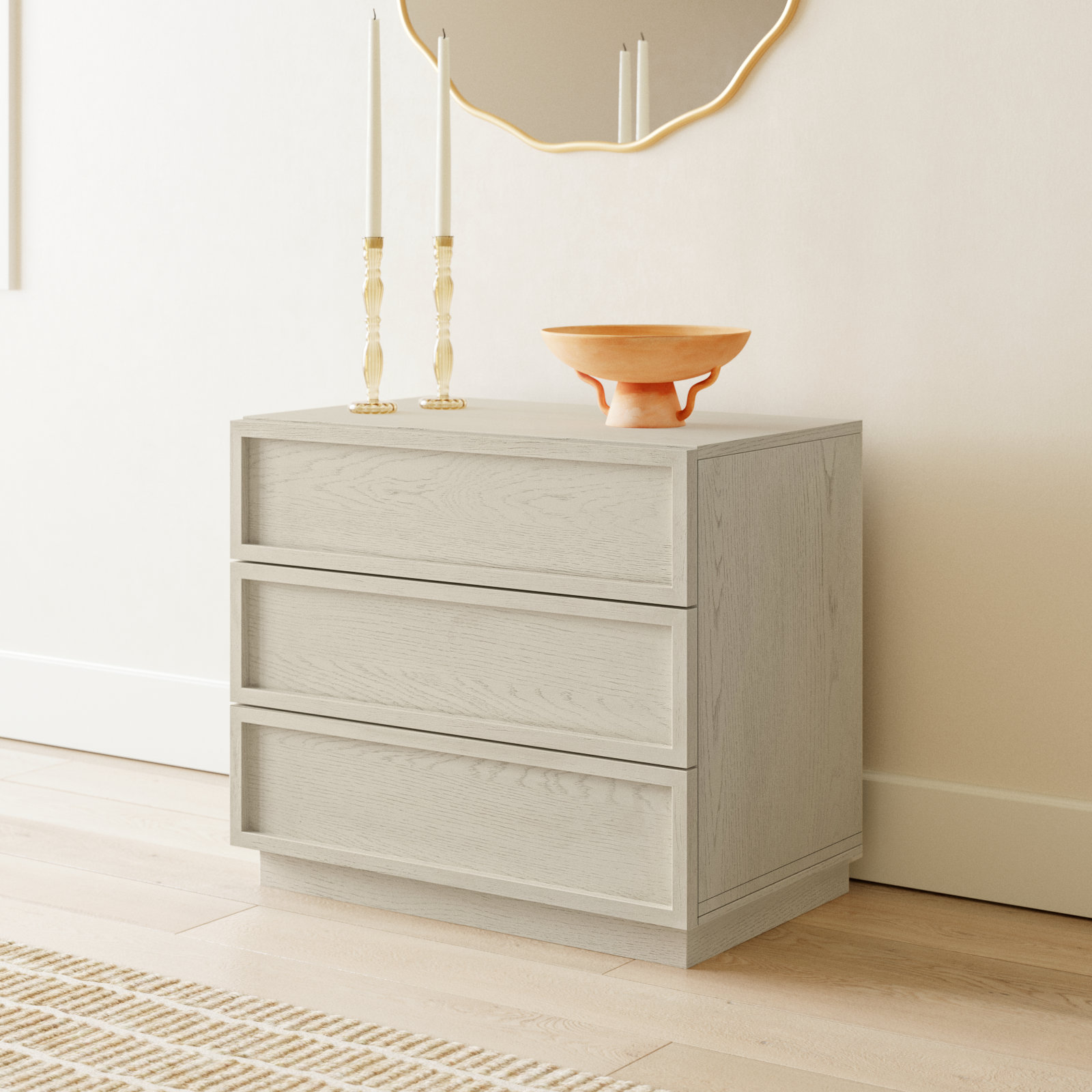 Hudson 29" Dresser, White Washed