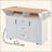 55.7'' Large Kitchen Island With 2 Drop Leaf,, Rolling Kitchen Cart On 5 Wheels With Power Outlet, Folding Storage Dining Table With Spice & Towel Rack , 3 Drawers, For Kitchen, Dining Room-1717153932