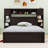 Wooden Platform Bed With 2 Drawers and Trundle and Cabinet-645334671-645334670-608654783