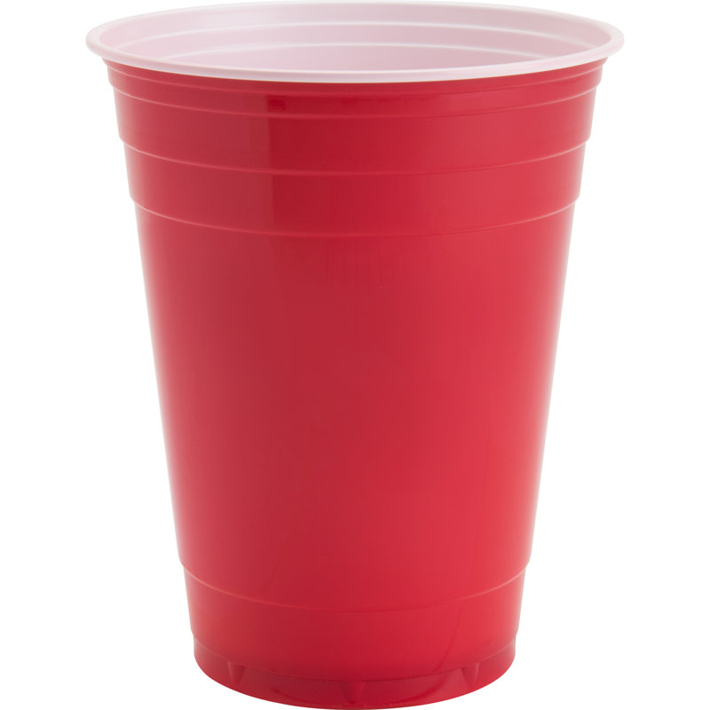 Tasse jetable en plastique, Rouge