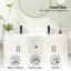 Ensemble meuble-lavabo simple de 122 cm avec lavabo en résine SMC