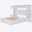 Lit en bois Ainsley avec armoire, tablette et tiroirs tout-en-un