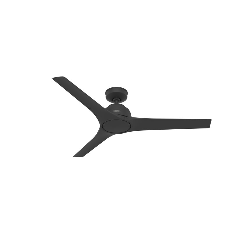 52" Gallegos 3 - Blade Standard Ceiling Fan with Wall Control, Matte Black