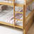 Full Over Full Rubber Wood Bunk Bed With Trundle, Ladder And Guardrails, Convertible To 2 Full Size Beds, With Twin Size Trundle,White Oak-895831157
