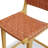Banda Teak & Woven Leather Counter Height Stool-112899786
