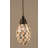 Cord Hung Mini Pendant Shown In Black Copper Finish With 10" Amber Crystal Glass-32464173-32464201-32464178