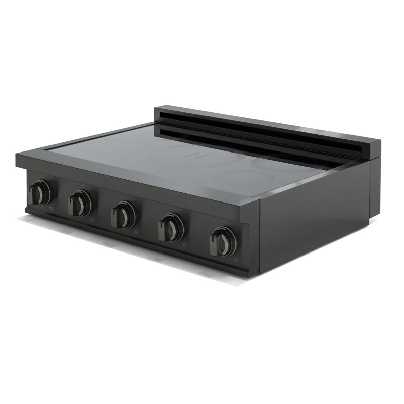 36″ Induction Range CookTop — Black Stainless Steel, With a Lifetime Warranty by Induction Hardware, Black