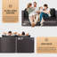 Ensemble de conversation pour patio 7 pièces en osier avec haut foyer et table basse-1885160848-1885160861