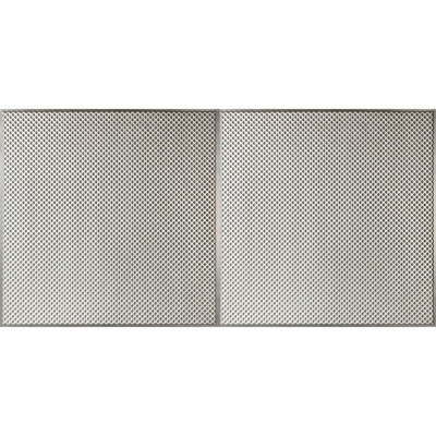 Kingsbridge 23.75 in. L x 47.75 in. W Metallic and Textured Vinyl Drop-In Ceiling Tile and Glue Up Ceiling Tile