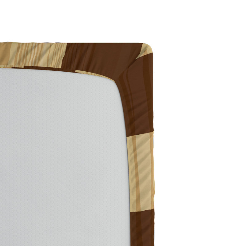 Microfiber Checkered Fitted Sheet, Full Fitted Sheet