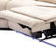 Mobilier de salon inclinable crème avec compartiment caché, porte-gobelets et compartiments à bandes à DEL, éclairage pour porte-boissons