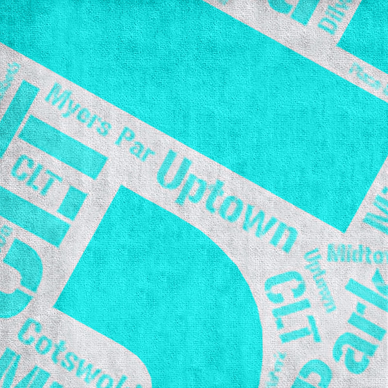 Bath Towel, Raleigh, Cyan, Microfiber