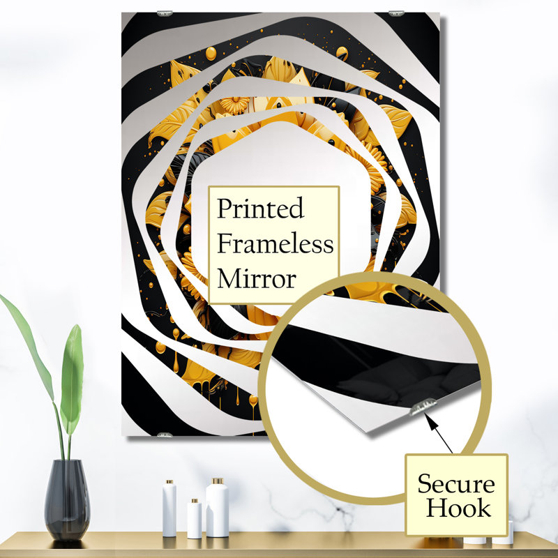 Shaia - Miroir mural boho mandala MIR141556, 40 po x 30 po