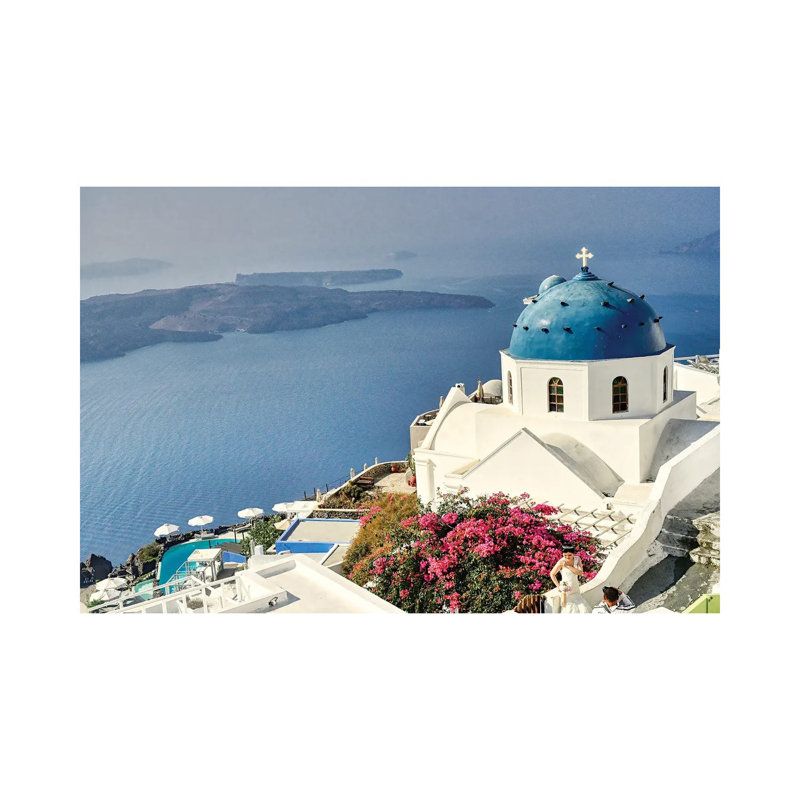 Santorini by Zoe Schumacher - Wrapped Canvas Print, 20.32 cm H x 30.48 cm W
