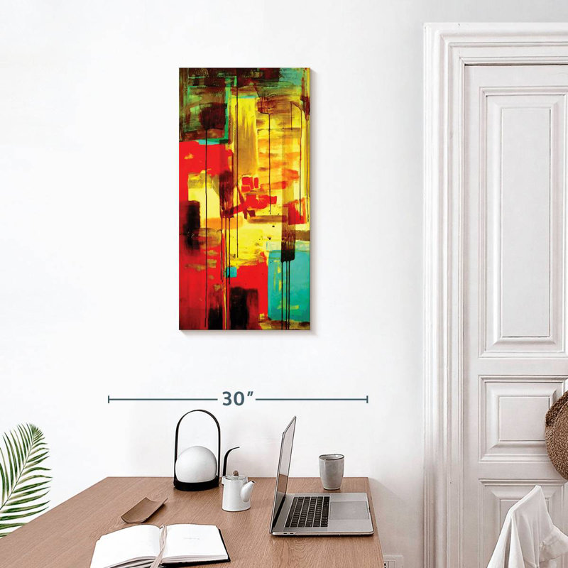 Composition en acrylique Jakorie, H 30 po x l 15 po