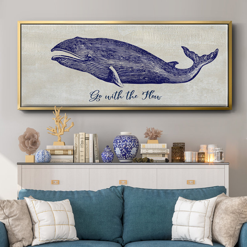 Go With The Flow- Framed Canvas