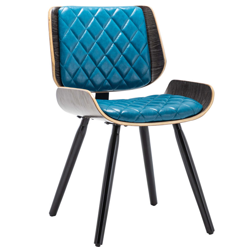 Chaise de salle à manger rembourrée en bleu Puteaux