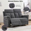 Ensemble de salon inclinable manuel 2 pièces en chenille raffinée-209188824