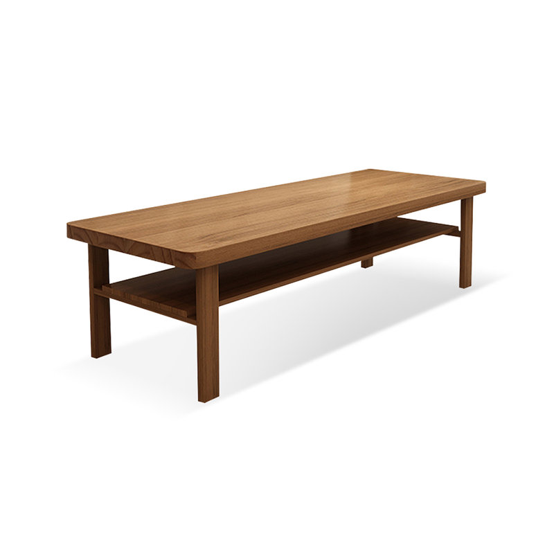 Bureau rectangulaire en bois massif Burlywood, H 29,53 po x l 62,99 po x P 27,56 po