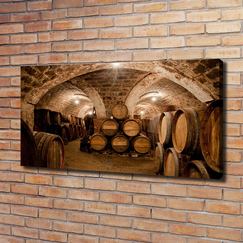 Barrels In The Vineyard - Wrapped Canvas Print