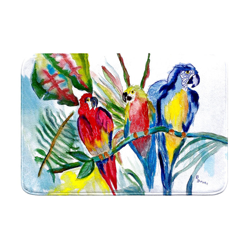 Tapis de bain Parrot Family, L 36 po x l 24 po