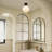 Jonny 1- Light Dimmable Black Semi Flush Mount-872543617