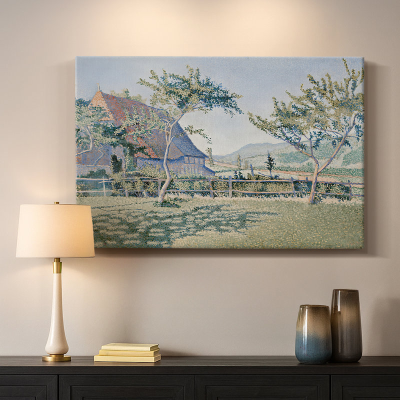 Comblat-le-Château, la prairie-Paul Signac-Toile tendue avec châssis-1886, 18 x 27