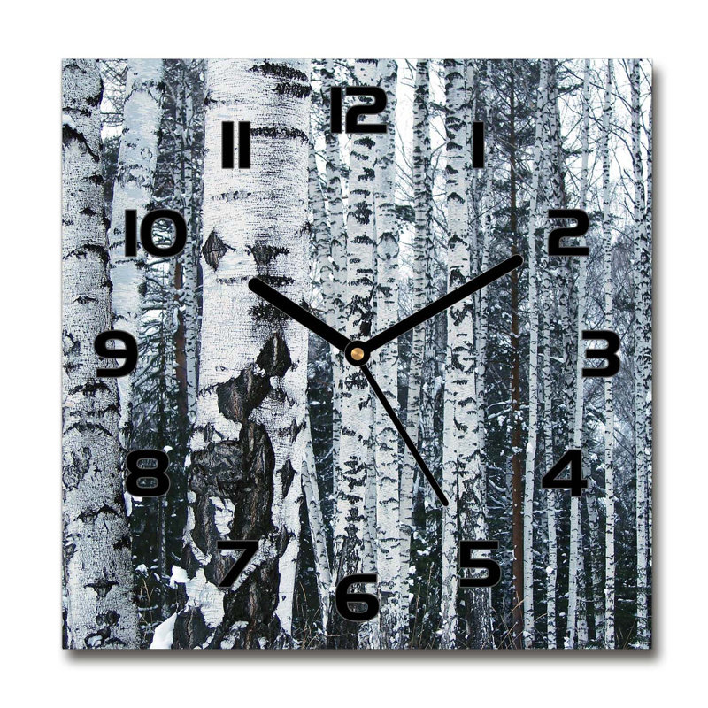 Havis Glass Wall Clock, Black/Grey