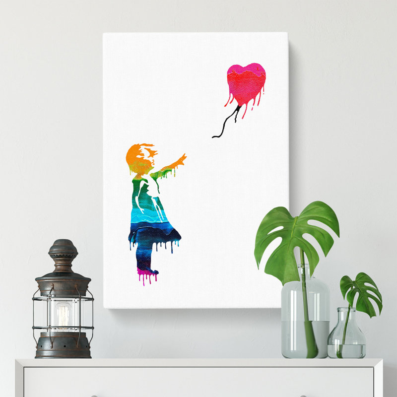 Banksy Balloon Girl - Wrapped Canvas, 50cm H x 35cm W x 3cm D