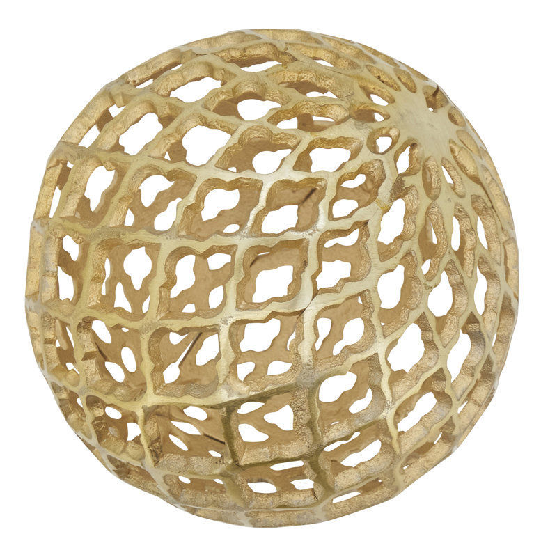 Handcrafted Moroccan Accent Orb, 5" H x 5" W x 5" D