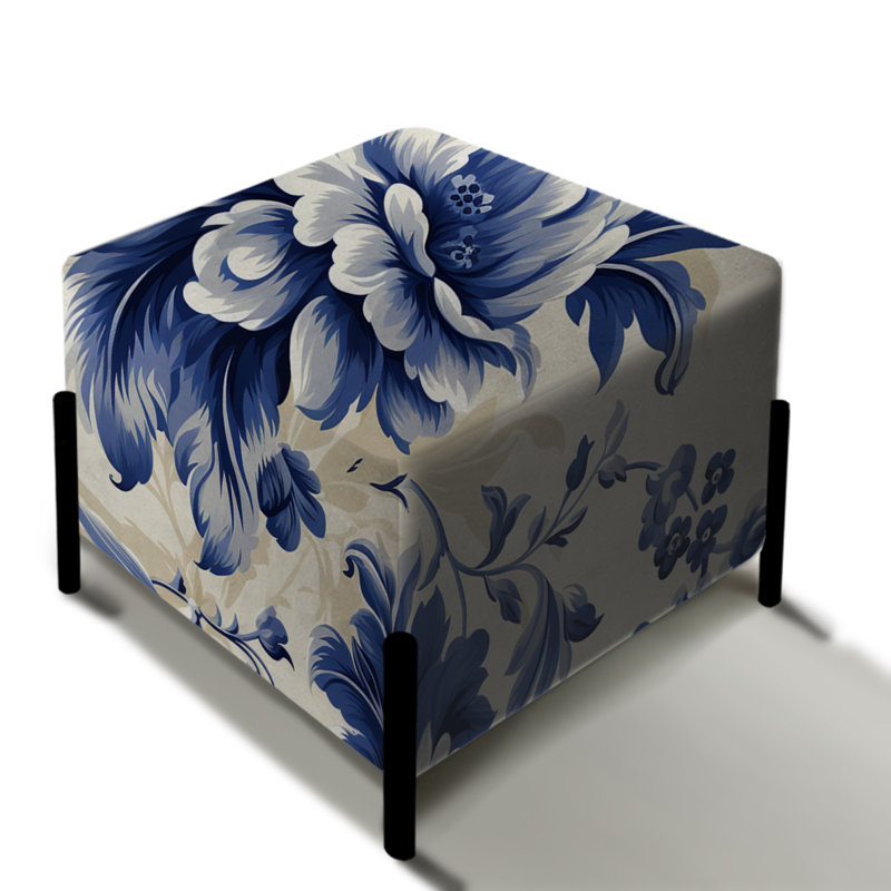 Repose-pieds carré bleu Regal