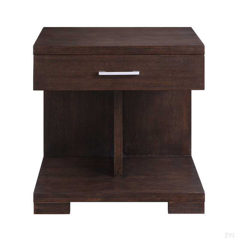 Walnut Finish End Table