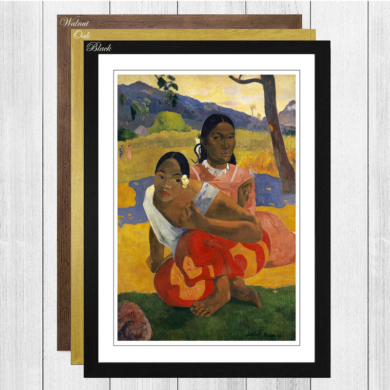 Nafea Faa Ipoipo by Paul Gauguin - Framed Print, Black