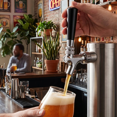 G5/8 Non Ajustable Homebrew Beer Keg Tap Beer Draft Faucet Kit Brewing Accessory For Home Bar Pub