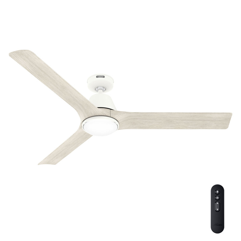 Hunter 60 inch Aeronaut Wi-Fi ENERGY STAR® Damp Rated Ceiling Fan with LED Light Kit and Handheld Remote