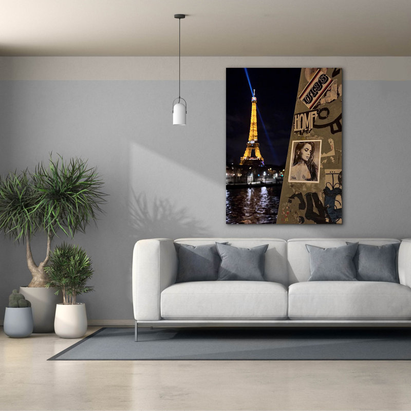 «Paris Stick» par Loui Jover, art mural sur toile, H 54 po x l 40 po x P 1,5 po