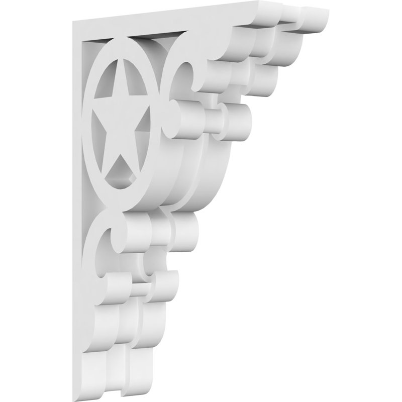 1 7/8"W X 4 1/2"D X 7"H Austin Architectural Grade PVC Corbel, 7" H x 4.5" W x 1.875" D