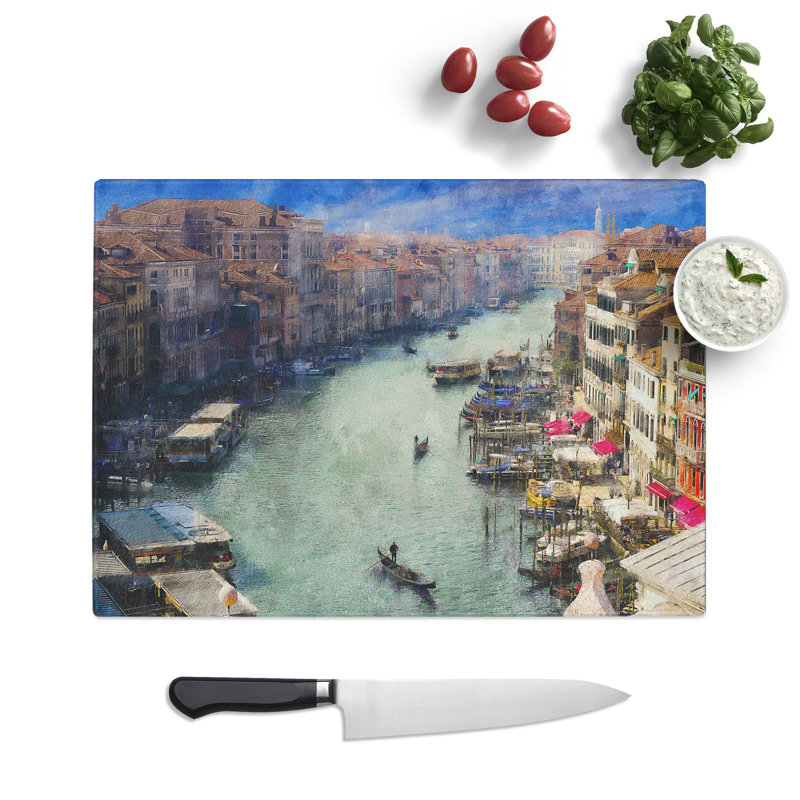 Tempered Glass Grand Canal in Venice Italy Chopping Board, 28.5 cm x 39 cm