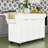 Kitchen Island with Drop Leaf, Power Outlet, 4 Doors, 3 Drawers and Adjustable Shelves