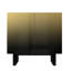 Armoire décorative à 2 portes en noir mat avec détails dorés, fonction d'ouverture par pression, tablettes réglables pour un grand rangement de magazines et d'accessoires, idéale comme rangement de buffet ou de couloir,