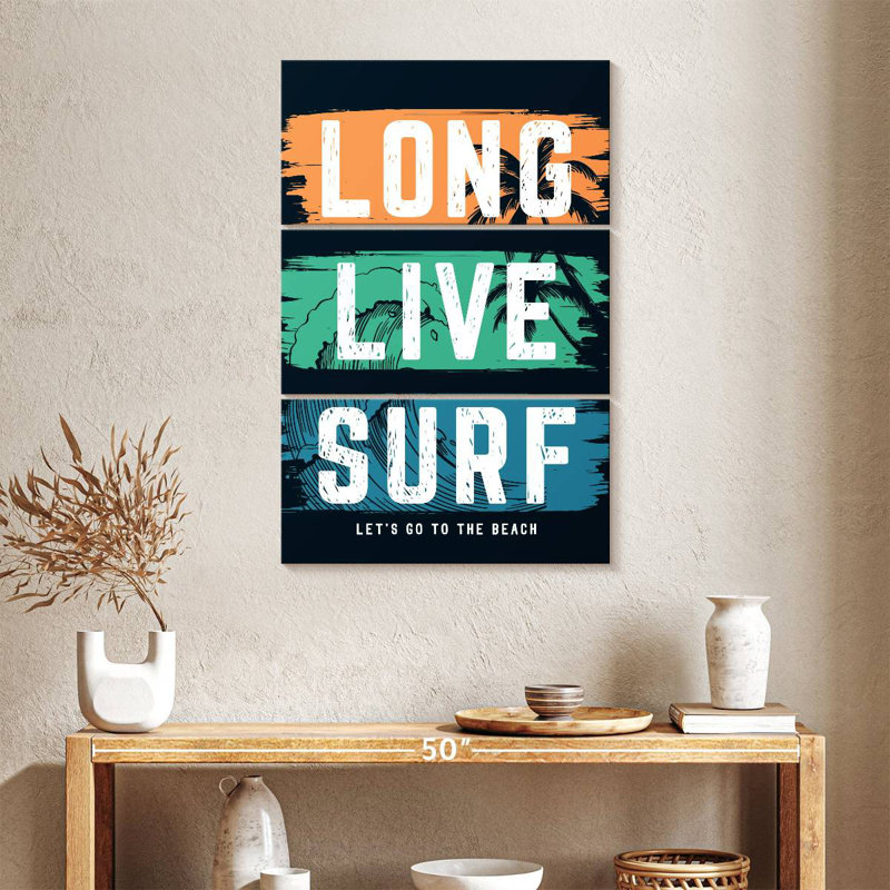 Tergel Long Live Surf, typographie, H 38 po x l 24 po