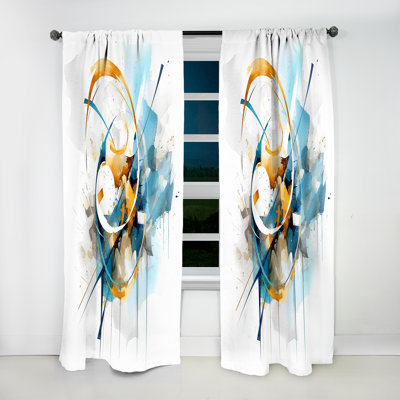 Abron Teal Adn Gold Elegance II - Modern Velvet Curtain - Room Darkening - 1 panel