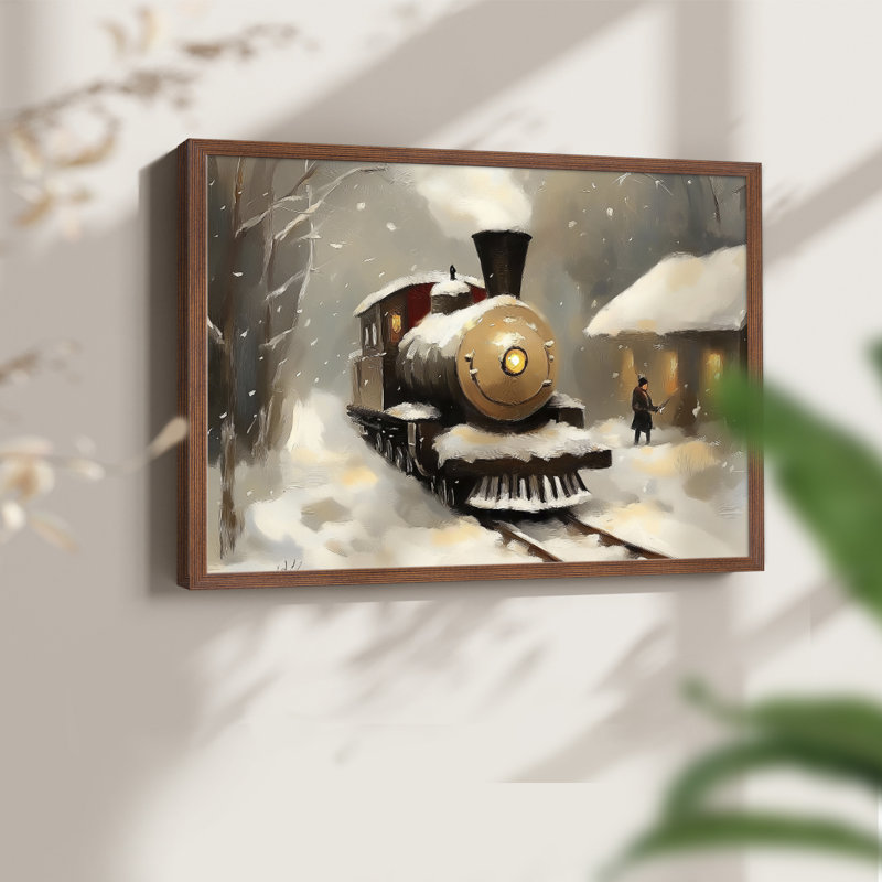 «Chirstmas Art» - DCCCL XXV - Impression encadrée - Restickable, H 11 po x l 14 po, Noyer