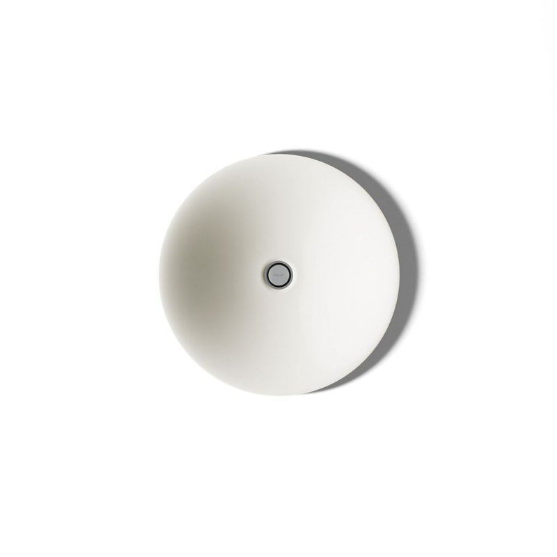 Carillon Circular Vessel Bathroom Sink, Biscuit