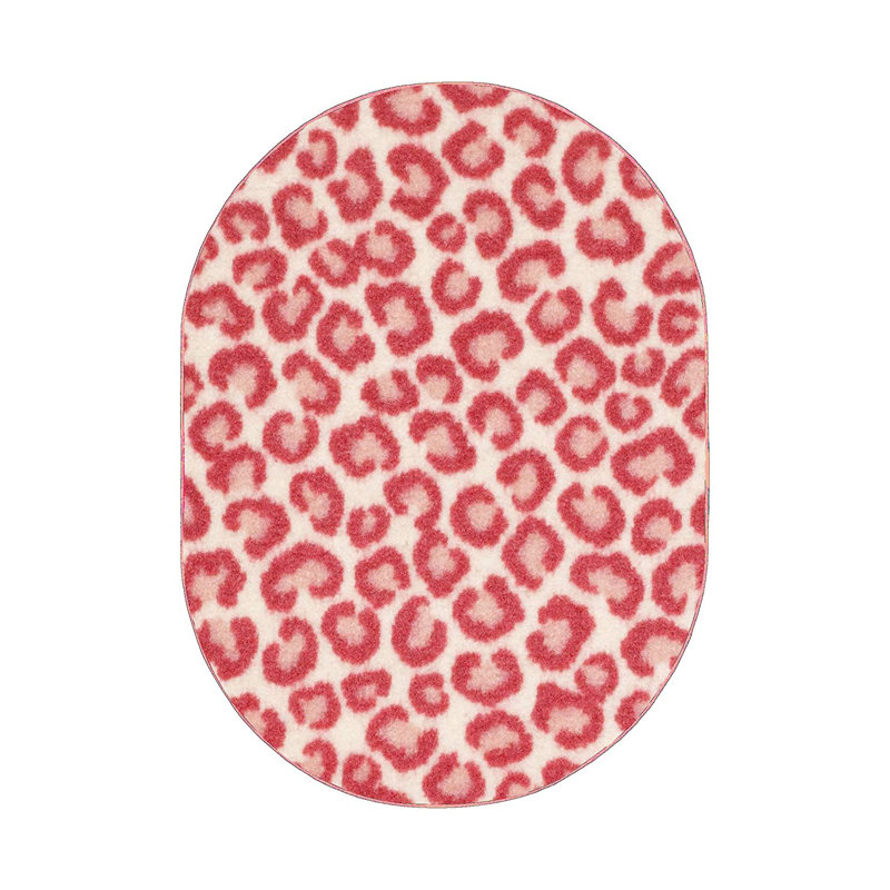 Tapis intérieur / extérieur rouge Bejtulla, Ovale 12 pi x 15 pi