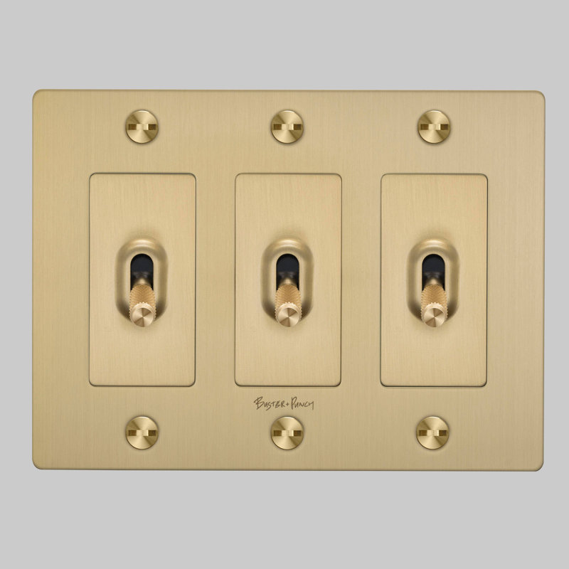 3G Toggle / Cross / With Logo, Brass