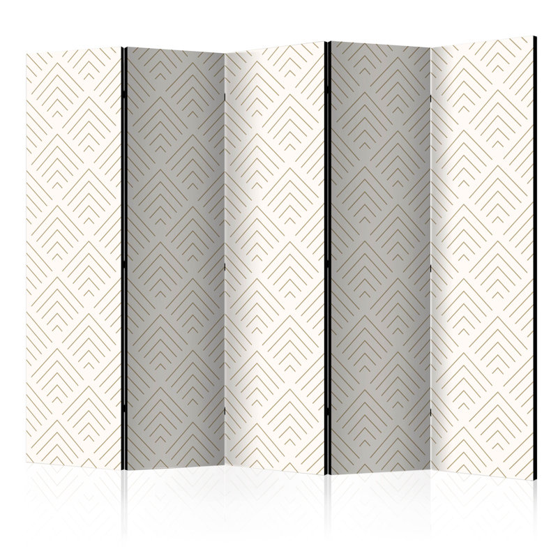 Hadeeqa 225cm W x 172cm H 5 - Panel Solid Wood Folding Room Divider