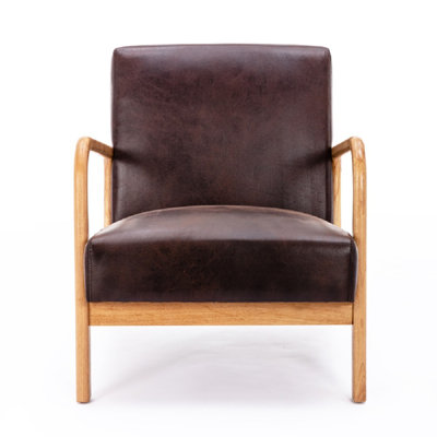 Vintage -Look microfiber look upholstered chair