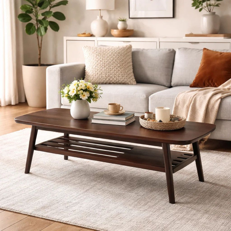 Table basse à 4 pieds avec rangement Lonneke
