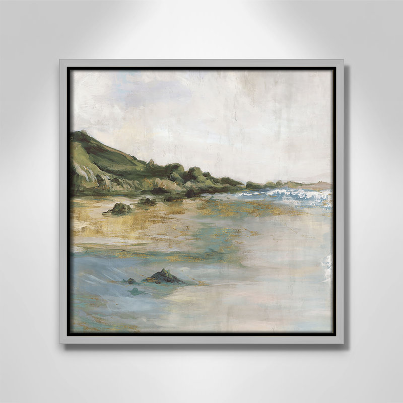 «Cordoba Tide’s Edge» par, Argent argent, H 13,5 po x l 13,5 po
